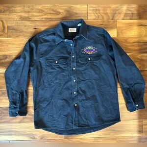Vintage Private Property Faded Black Flannel Arctic Cat Shacket size XL